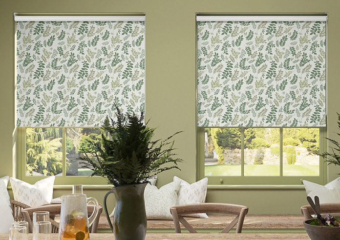 Breezy Leaves, Greenery - Twist&Fit Roller Blind - Image 3